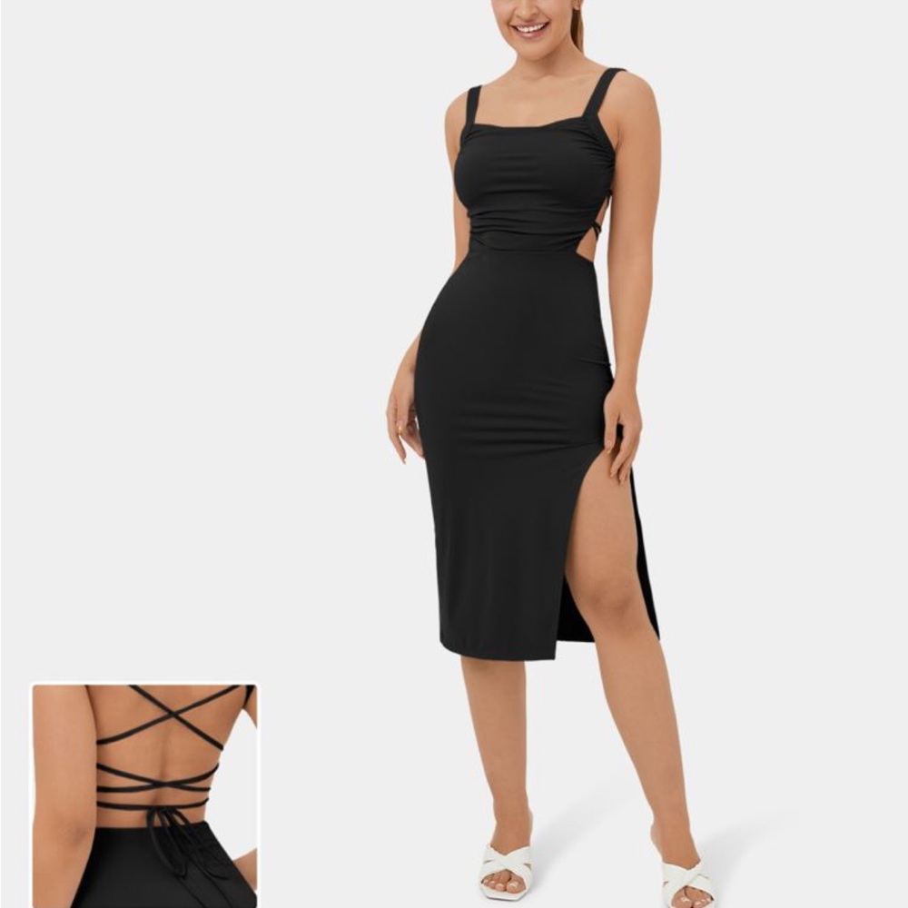 Halara Lace Up Bodycon Dress